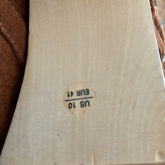 Gap suede studded wooden heel clogs size 10 - Picture 5 of 8